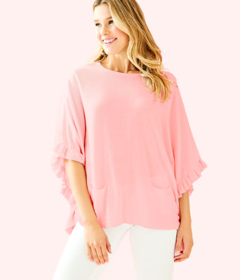 Lune Ruffle Coolmax Sweater, , large - Lilly Pulitzer