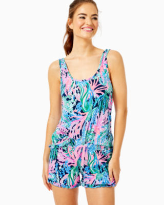 4" PJ Knit Ruffle Short, , large  - Lilly Pulitzer