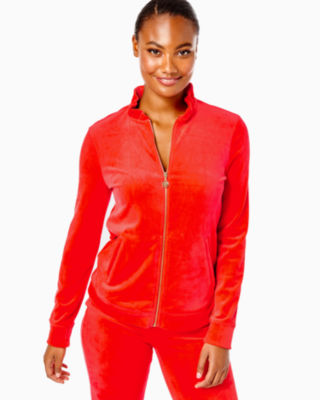 Jayla Velour Ruffle Zip-Up | Lilly Pulitzer