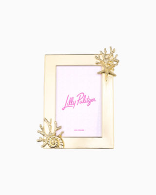 Gold Critter Picture Frame, Gold Metallic, large - Lilly Pulitzer