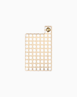 Expandable Phone Pocket, Gold Metallic Caning Home, large - Lilly Pulitzer