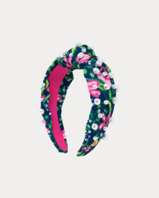 Lilly Pulitzer Slim Knot Embellished Headband In Blue