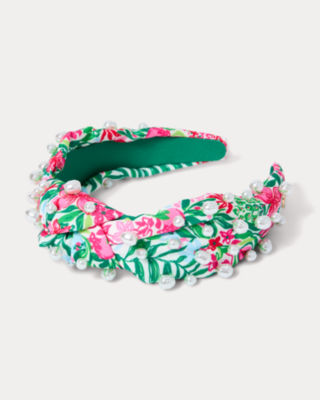 Lilly Pulitzer Slim Knot Embellished Headband In Green