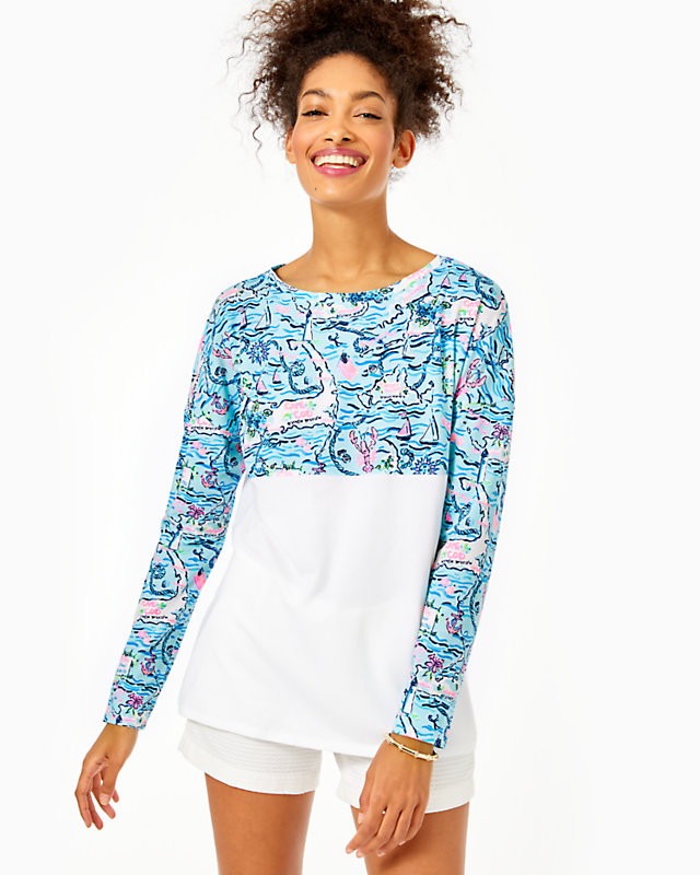 Finn Top, Bali Blue Lilly Loves Cape Cod, large - Lilly Pulitzer