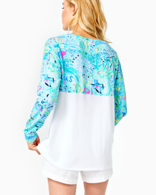 Finn Top, Bayside Blue Lilly Loves Texas, large image null - Lilly Pulitzer