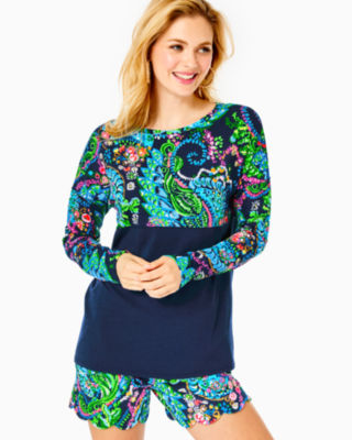 Lilly Pulitzer Finn Top In Multi Take Me To The Sea