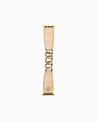 Leather Apple Watch Band, Gold Metallic, large - Lilly Pulitzer