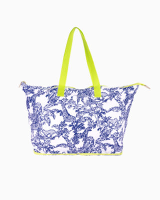 Packable Tote, Resort White Safari Party, large - Lilly Pulitzer