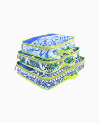 Packing Cubes, Martinique Blue Lattice, large - Lilly Pulitzer