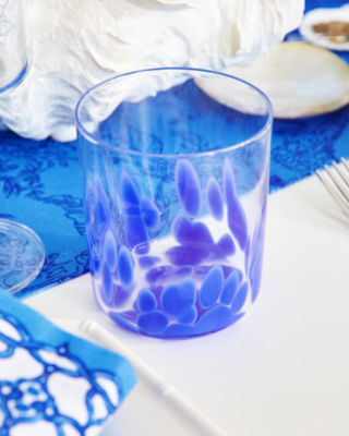 Lo Ball Glasses, Blue Stream, large - Lilly Pulitzer