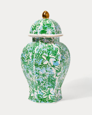 Large Ginger Jar, Multi Garden Glisten, large  - Lilly Pulitzer