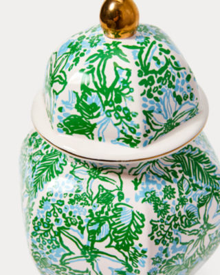 Large Ginger Jar, Multi Garden Glisten, large image 3 - Lilly Pulitzer
