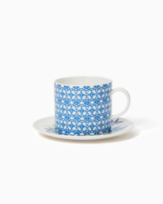 Teacup and Saucer Set, , large  - Lilly Pulitzer