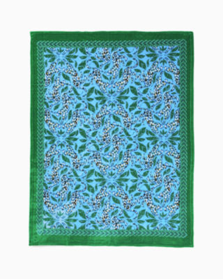 Paradise Blanket, Bon Bon Blue Leapin Leopards Engineered Blanket, large image 2 - Lilly Pulitzer