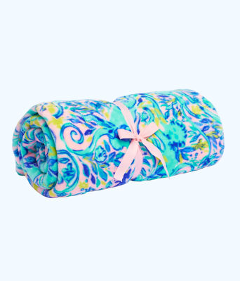 Paradise Blanket, Melon Fig Tint Monkey Sea Large, large  - Lilly Pulitzer