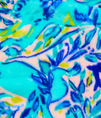 Paradise Blanket, Melon Fig Tint Monkey Sea Large, large image 3 - Lilly Pulitzer