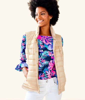Iliana Puffer Vest, , large  - Lilly Pulitzer