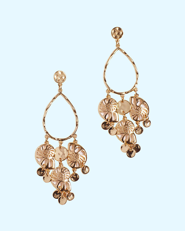 Feeling Nautilus Chandelier Earrings, , large - Lilly Pulitzer