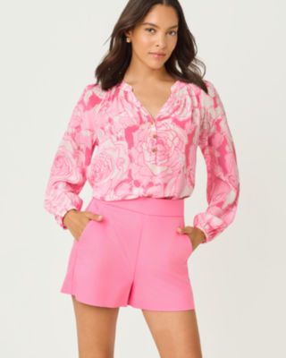 Elsa Silk Top, Confetti Pink Rosanna, large