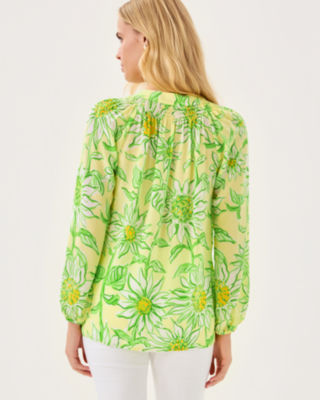 Elsa Silk Top, Limoncello Sunbelievable, large image 1