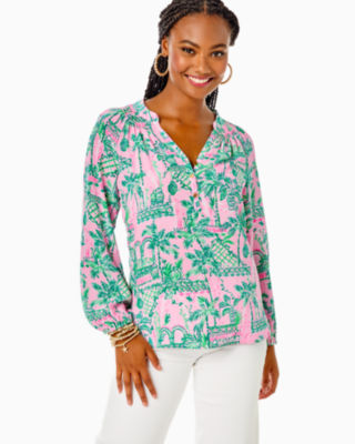 Lilly Pulitzer Elsa Top (Multi A Cherry On Top) Women's Blouse