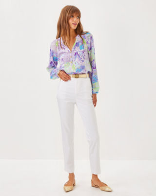 Elsa Silk Top, Multi Juicy Story Patch, large image 3