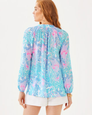 Elsa Silk Top, Multi Via Del Mar, large image 1