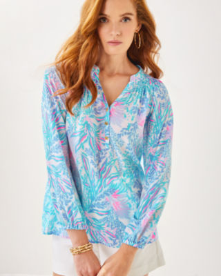 Elsa Silk Top, Multi Via Del Mar, large image 2