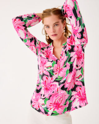 Elsa Silk Top, Onyx Party All The Time, large image 2