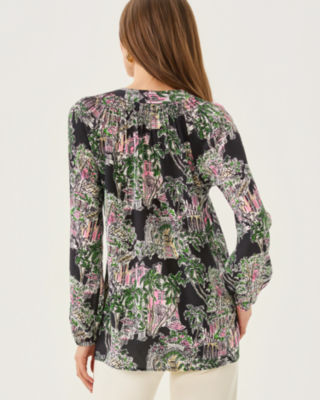 Elsa Silk Top, Onyx Pb Anniversary Toile, large image 1