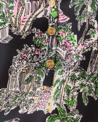 Elsa Silk Top, Onyx Pb Anniversary Toile, large image 4