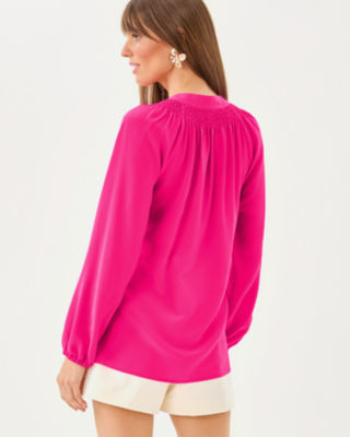 Elsa Silk Top, Parigi Pink, large image 1