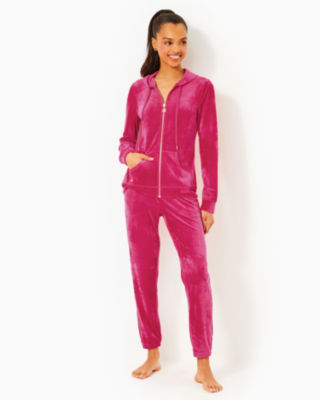 Larina Zip-Up & Mallie Pant Velour Set - Lilly Pulitzer