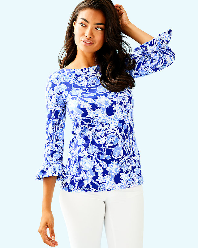 Waverly Ruffle Top, , large - Lilly Pulitzer