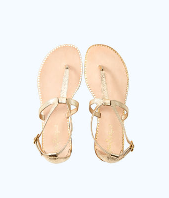 lilly pulitzer gold sandals