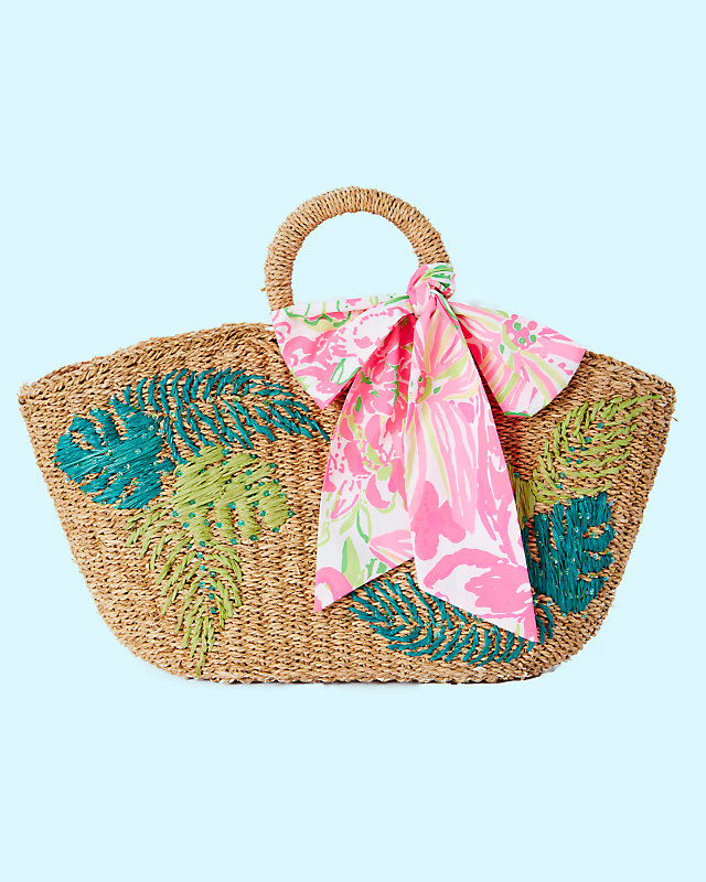 Flora Straw Tote, , large - Lilly Pulitzer