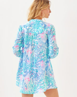 Natalie Shirtdress Cover-Up, Multi Via Del Mar, large image 1