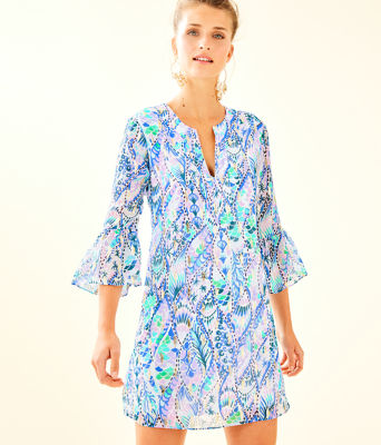 Elenora Silk Dress, , large - Lilly Pulitzer