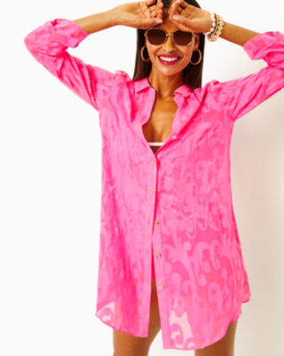 Casual Cover-Up Shorts in Hot Pink