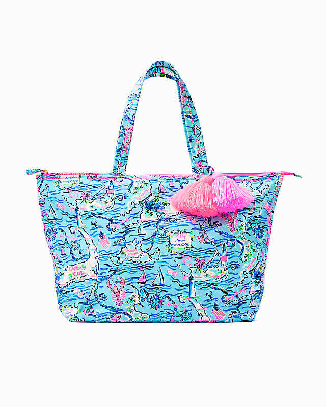 Palm Beach Zip Up Tote, , large - Lilly Pulitzer