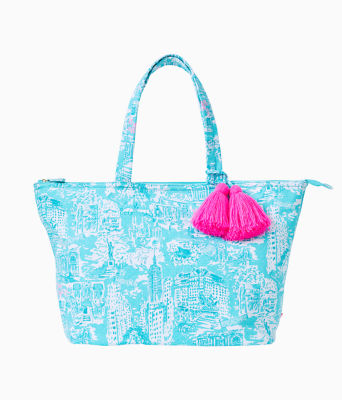 pom pom beach bag matalan