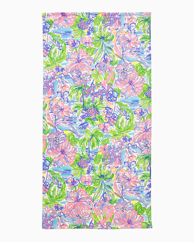 Printed Beach Towel, Multi Lilly Loves Hawaii Towel, large image null - Lilly Pulitzer