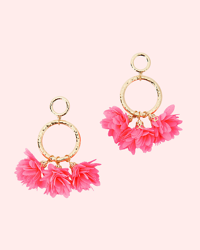 Cascading Petals Hoop Earrings, , large - Lilly Pulitzer