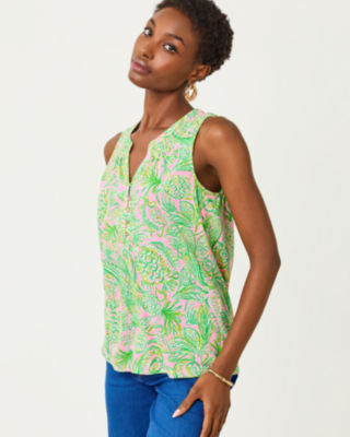 Lilly Pulitzer Essie Tank Top In Green