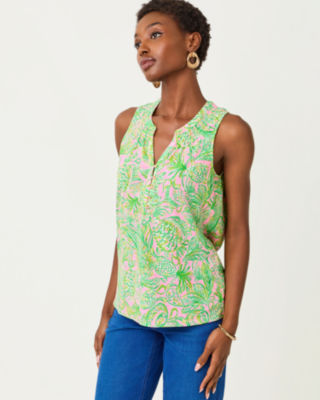 Lilly Pulitzer Essie Tank Top In Green