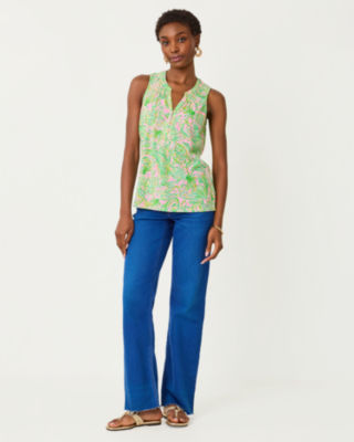 Lilly Pulitzer Essie Tank Top In Green
