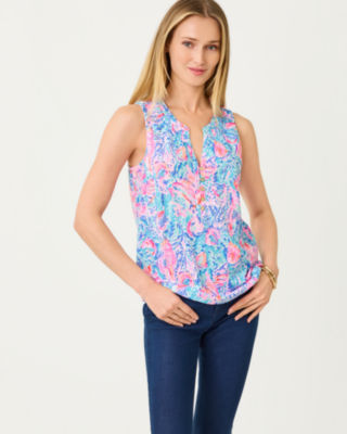 Lilly Pulitzer Essie Tank Top In Blue