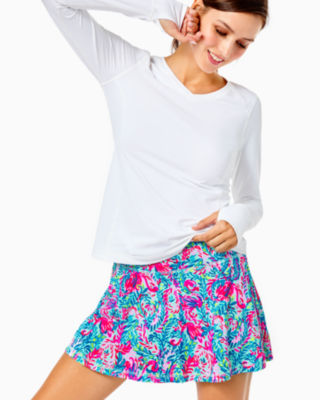 Lilly Pulitzer Upf 50+ Luxletic Aila Skort In Surf Blue Flim Flam | ModeSens