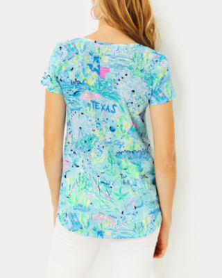 Lilly Pulitzer Etta V-neck Cotton Top In Multi