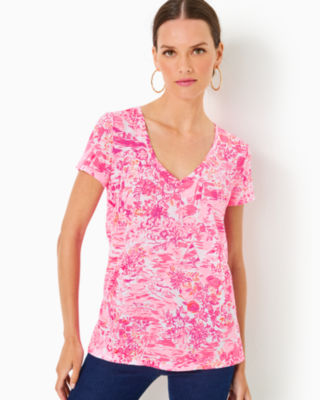 Etta V-Neck Cotton Top, , large - Lilly Pulitzer